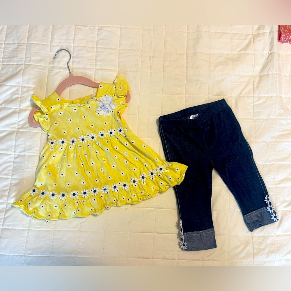 Little Lass, 2T, Matching Daisy Set